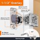 thumbnail image 2 of Bisagras para gabinete DecoBasics superpuestas de 1,5" con cierre suave, 2 of 9