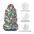 thumbnail image 4 of Fuzoiu Colored Glass Print Elastic Car Seat Covers, Seat Cover Protector,Universal Fit Interior Covers for Most Cars,Washable Seat Cover Non Slip for SUV,Sedan,Van, 4 of 5