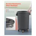 thumbnail image 4 of Trash Can Dolly - 20-55 Gallon Roller Base - Heavy Duty 500lbs Capacity - Lockable Wheels - Round Bin Mover - Multi-Functional Cart, 4 of 7