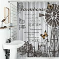 thumbnail image 5 of Farmhouse Goth Shower Curtain Never Give Up Decorative Bathroom Shower Curtain Waterproof Shower Curtain with Hooks for Bathroom Decor, 48x72 inch, 5 of 7
