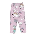 thumbnail image 4 of Bingfone Pajamas For Women,Llama Unicorn And Rainbow Pajama Pants With Pockets-Medium, 4 of 9