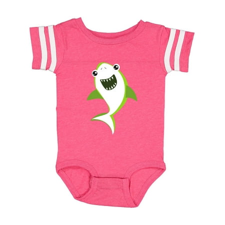 

Inktastic Cute Shark Little Shark Green Shark Gift Baby Boy or Baby Girl Bodysuit