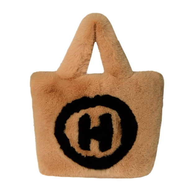 Bolso borroso causal Bolso de piel sintética de moda Correa de hombro extraíble Otoño Invierno