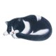 thumbnail image 4 of Bonita alfombra de baño con forma de gato durmiendo, felpudo interior de entrada. Blanco negro, 4 of 9