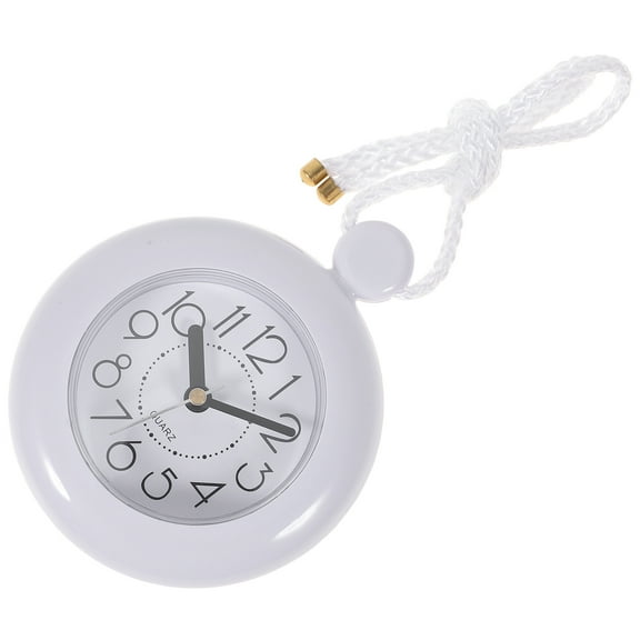 STRANDCHIC Waterproof Bathroom Clock Silent Non Ticking White 1Pcs