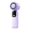 thumbnail image 2 of Handheld Fan with Ice Cooler, Portable USB Rechargeable with 100 Speeds, LED Display, Foldable Mini Hand Held fans, Up to 14Hrs Cooling for Travel Outdoor Home Office Bedroom, 1pcs, 2 of 9