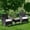 Black, variant on SHOUFTW 3-Piece Black Wicker Patio Set with Cushions and Glass Table – Good for Garden, Terrace, or Lawn