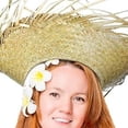thumbnail image 6 of vlrwzc Hawaii Straw Hat Luau Beachcomber Sombrero Summer Themed Party Hat, 6 of 7