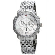 Michele Sidney 117 Diamonds Swiss Chronograph Silver Womens Watch MWW30A000001