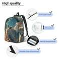 thumbnail image 3 of Balery Starry Sky Cloud Wolf Mochila Clásica Impresa Básica para Viaje, Mochila Escolar Resistente al Agua, Mochila de Lona con Correas Ajustables-Medium, 3 of 5