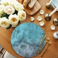 thumbnail image 2 of Round Placemats Teal Blue 15 inch Set of 2 Table Mats for Dining Table Ombre Modern Abstract Heat Resistant Non-Slip Kitchen & Home Decorative Place Mat Set, 2 of 8