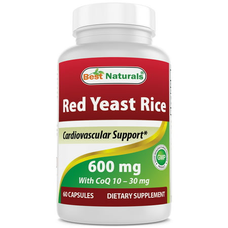 Best Naturals Red Yeast Rice with COQ10 60 (Best Over The Counter Yeast Medication)