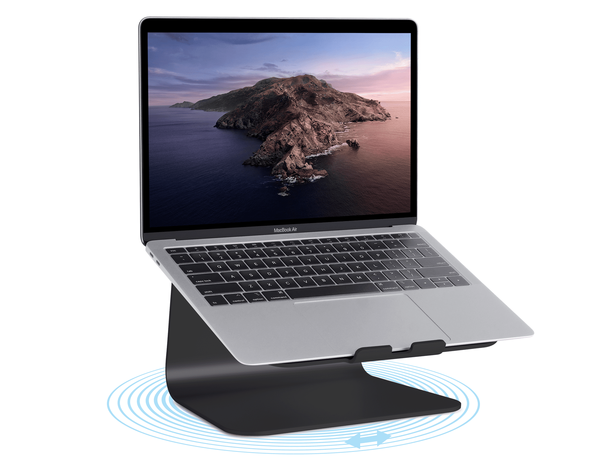 Rain Design  mStand360 Laptop Stand w/ Swivel Base - Black, Black