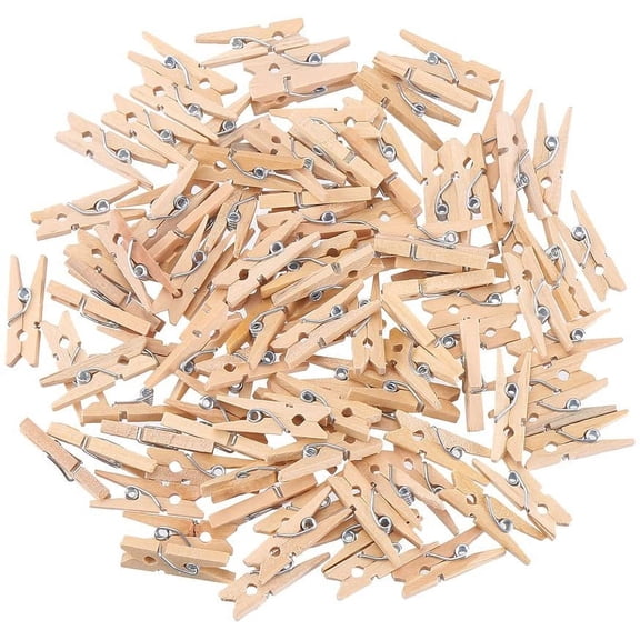 2.5cm Sturdy Natural Wooden Mini Clothespin 100 Pieces in One Package