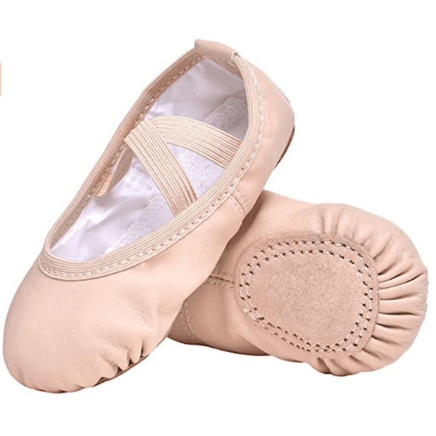 Chaussures de Danse Classique Cuir Chaussure de Ballet Semelle Fendue  Chaussons de Danse pour Enfants Filles Femmes : : Mode