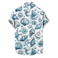thumbnail image 5 of Gamivast Men's Button Down Shirts Short Sleeve Nautical Fish Starfish Print Beach Tops Summer Vacation Hawaiian Tee Breathable Soft Casual, 5 of 6