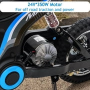 24V Electric Dirt Bike for Kids 8-14, Kids Motorcycle Electric Bike Motor Bike with Authentic Motocross Dirt Bikes Geometry, Rear-Wheel Drive, High-Torque, Kids Electric Dirt Bike