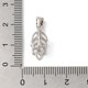 thumbnail image 3 of Rhodium Plated Rack Plating 925 Sterling Silver Ice Pick Pinch Bails Leaf Real Platinum Plated 16.5x7mm Hole: 3x4.5mm Pin: 0.9mm, 3 of 3