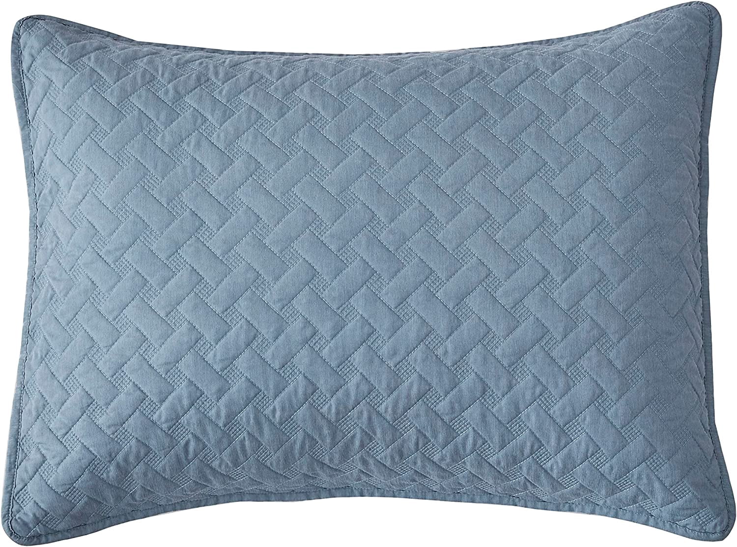 Chezmoi Collection Randall 3-Piece Soft Cooling Bamboo Fiber Quilt Bedspread Basketweave Quilted Coverlet Set (King, Blue)