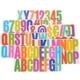 thumbnail image 4 of 6 hojas de pegatinas adhesivas de colores con letras y números, pegatinas multifunción para letras y números., 4 of 5