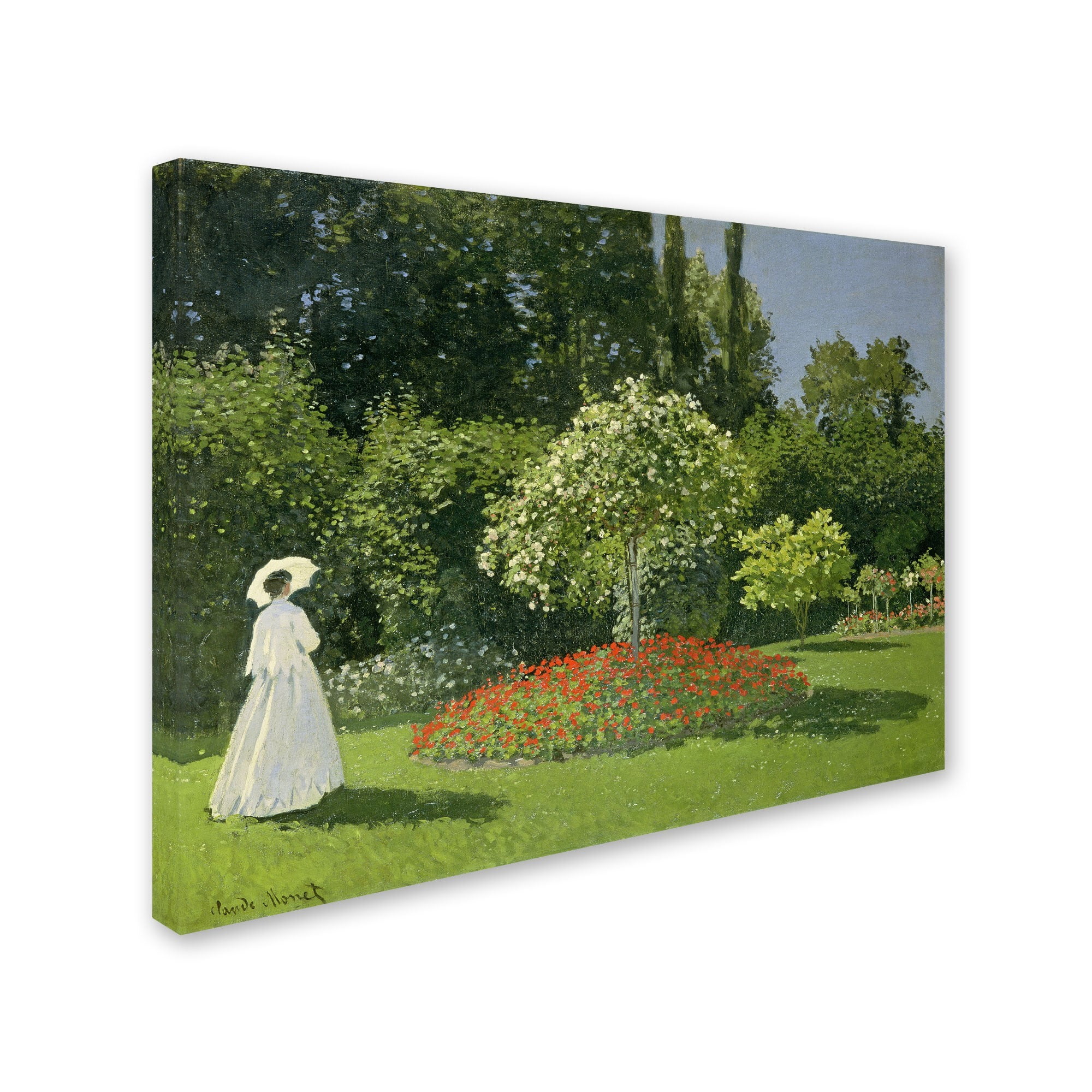 Trademark Fine Art "Jeanne Marie Lecadre in the Garden" Canvas Art by Claude Monet