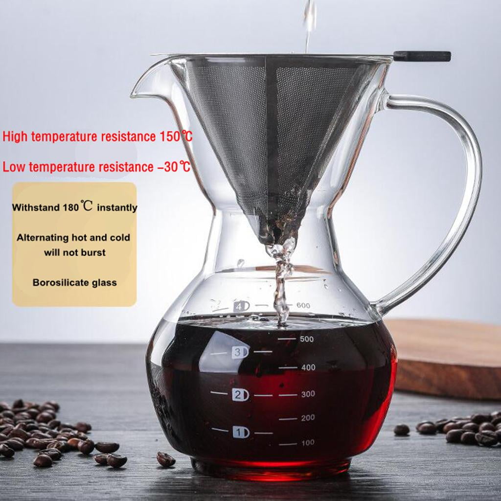 Axioma Manual Coffee Brewer for Home Use - Easy-to-Use Coffee Maker for Kitchen Counter 600ml