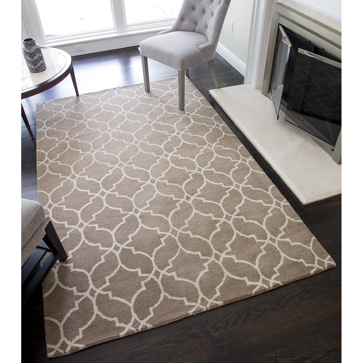 Rugs America Delano Collection Links Tan DL700 Contemporary Geometric