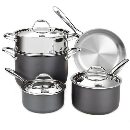 - Cooks Standard Multi-Ply Clad Hard Anodize 8-Piece Cookware Set