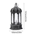 thumbnail image 4 of Hexagonal LED Electronic Candle Light with Black Metal Frame Vintage Indoor Patio Hanging Ambient Decor Lamp, 4 of 6