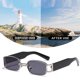 thumbnail image 4 of Personalidad de la tendencia de la moda de las gafas de sol del cuadrado del metal del marco pequeño de las gafas de sol, hechas de plástico, metal, PC, 4 of 5