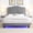 Light Gray, variant on Queen Size Light Grey Velvet Upholstered Platform Bed with LED Light & Button Tufted Headboard