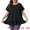Black, variant on DARING DIVA Women's Plus Crew Neck Short Sleeve Loose Fit Flowy Blouse Top 3X Green