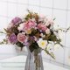 thumbnail image 2 of Ramo de flores de imitación, rosa de bola pequeña de estilo europeo, decoración del hogar de flores de imitación, ramo de flores de imitación (rosa oscuro) JAMW Sencillez, 2 of 5