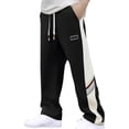 thumbnail image 1 of XDZJLR Men's Casual Pants Fashion Drawstring Design Flat Legs Loose Thin Pant, 1 of 7