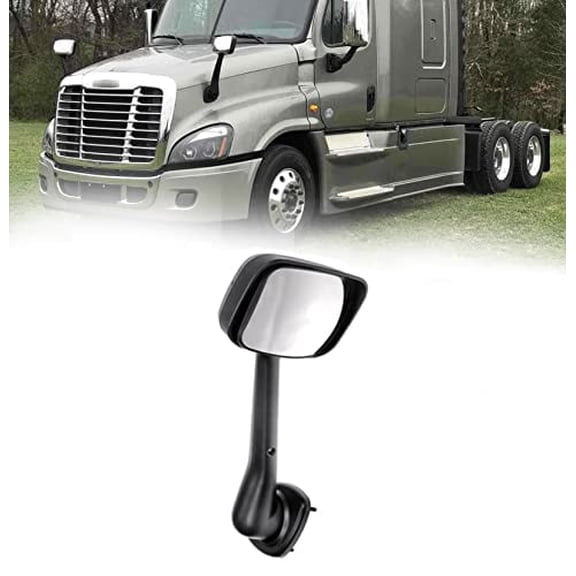 Freightliner Cascadia 2008-2017 Left Driver Hood Mirror Chrome w/ Mounting Bolt