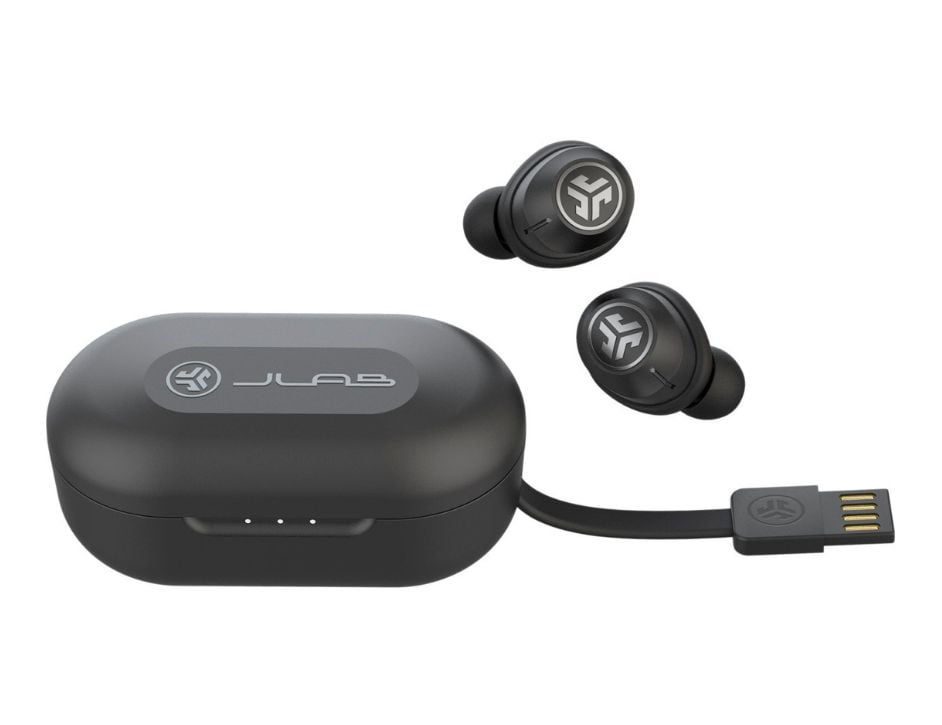 Pre-Owned JLab Audio JBuds Air ANC True Wireless Bluetooth Earbuds | Black | Active Noise Canceling | Low Latency Movie Mode | Dual Connect | IP55 Sweat Resistance | Custom 3 EQ Sound Settings
