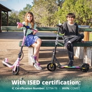 GOTRAX Comet Foldable Electric Scooter for Kids Ages 6-12, 150W Motor, 10 MPH Max Speed, 7 Mile Range,Black