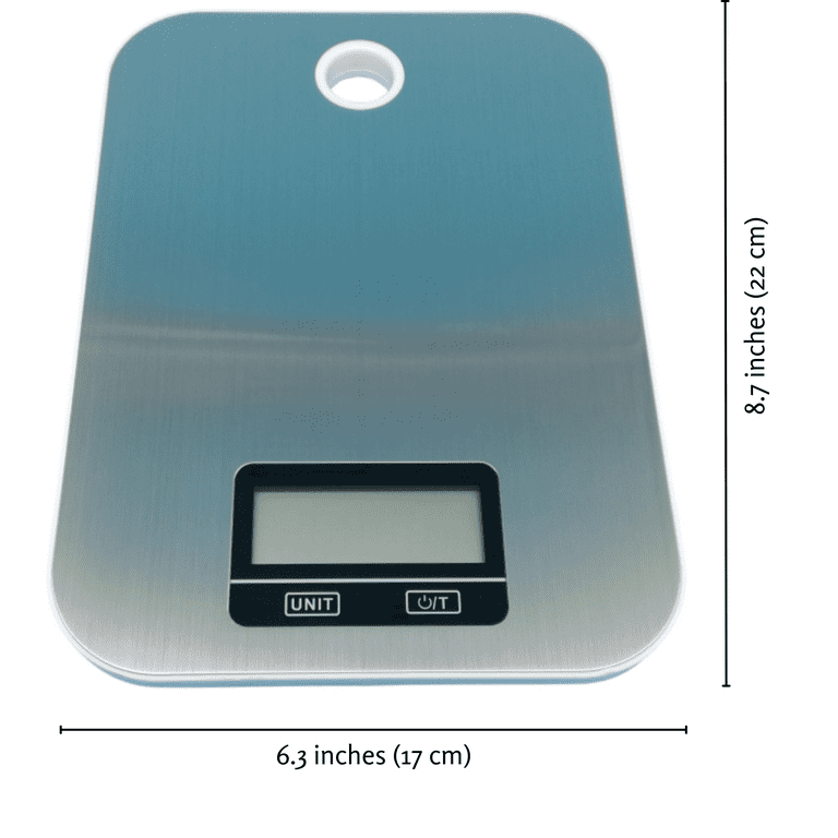 Hangable Kitchen Scale Digital Weight for Food with Temperature, Hanging Hole, LCD Display- Electronic Sensitive Micro Scale Measuring Up to 5kg lb G