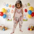thumbnail image 2 of Baby Days Toddler Girl Strap Jumpsuit One Piece Romper Easter Printing Sleeveless Summer Casual Outfit 1-5 Years, 2 of 7