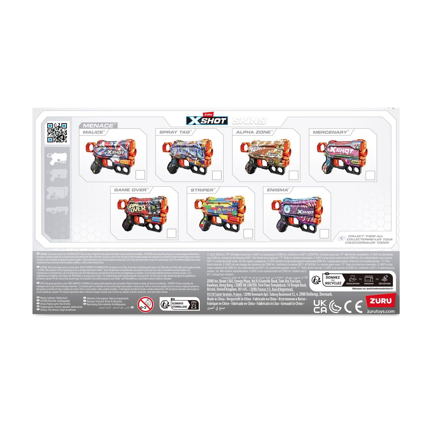 XSHOT Skins Menace Dart Blaster - Game Over (8 Darts) by ZURU