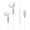 Type C - White, variant on SENHAWK 3.5mm Jack Wired Semi In Ear Earbuds, HiFi Balanced Stereo Wired Headphones with Built-in Recording Grade Mic, Ergonomic Comfort Gaming Earphones Compatible with Smartphones Laptops Desktops
