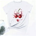 thumbnail image 4 of Neewe Women's T Shirts Summer Tops Simple Graphic Shirts Short Sleeve Vacation Casual Blouse Tee, 4 of 6