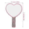 thumbnail image 3 of Miangastore Heart Shaped Mirror Rhinestone Purse Mirror Compact Travel Mirror Handheld Mirror With Handle, 3 of 9