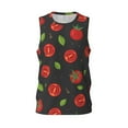 thumbnail image 2 of Easygdp Tomatoes1 Men's Mesh Basketball Jersey Quick Drying Sleeveless Shirts Fitted Muscle Tank Tops Sport Round Neck T-Shirt - Large, 2 of 9