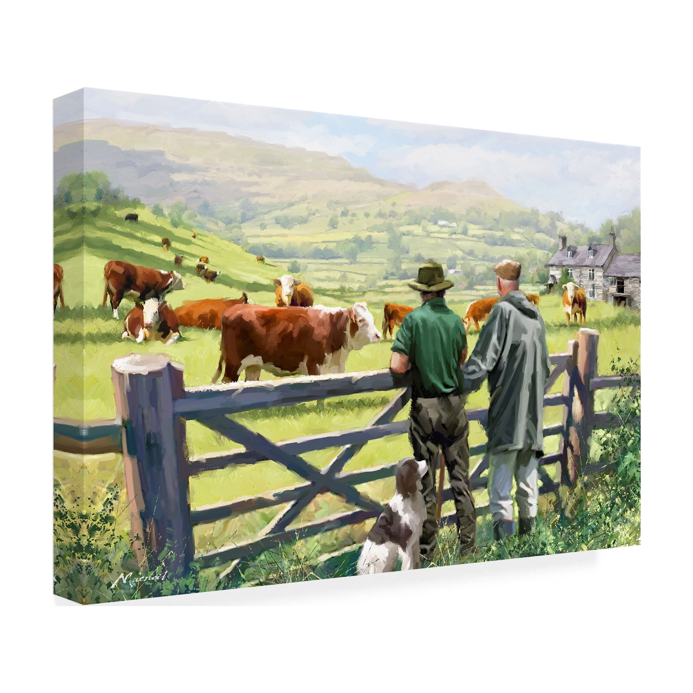 The Macneil Studio 'Hereford Cattle' Canvas Art