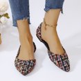 thumbnail image 3 of TOWED22 Women's Shoes Faux Suede Rhinestone Ribbon Square Toe Ballet Flat(Red,8), 3 of 5
