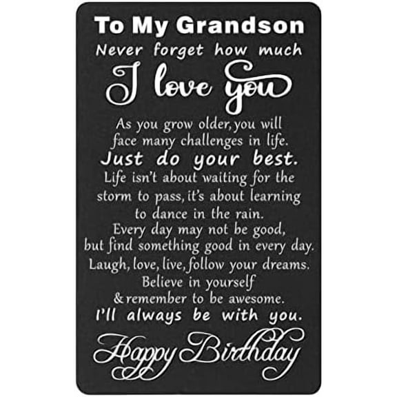 Grandson Birthday Cards, Happy Birthday Grandson, Inspirational Gift for Granson Birthday$$Office