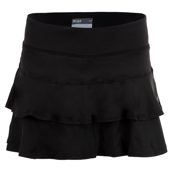 Lija Women's Match Tennis Skort (Black, X-Large)