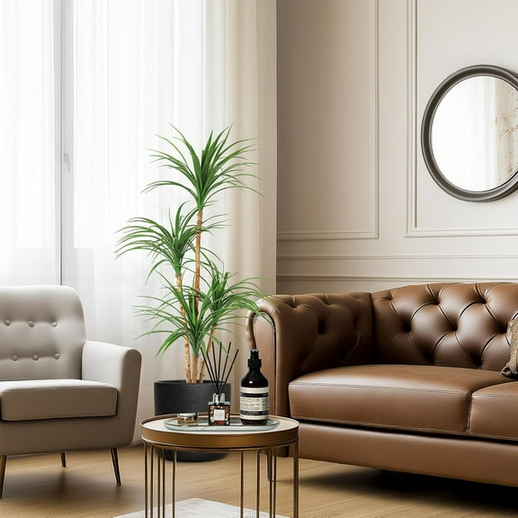 4ft Artificial Dracaena Tree with Adjustable Branches and Sturdy Base – Realistic Faux Plant for Indoor Decor