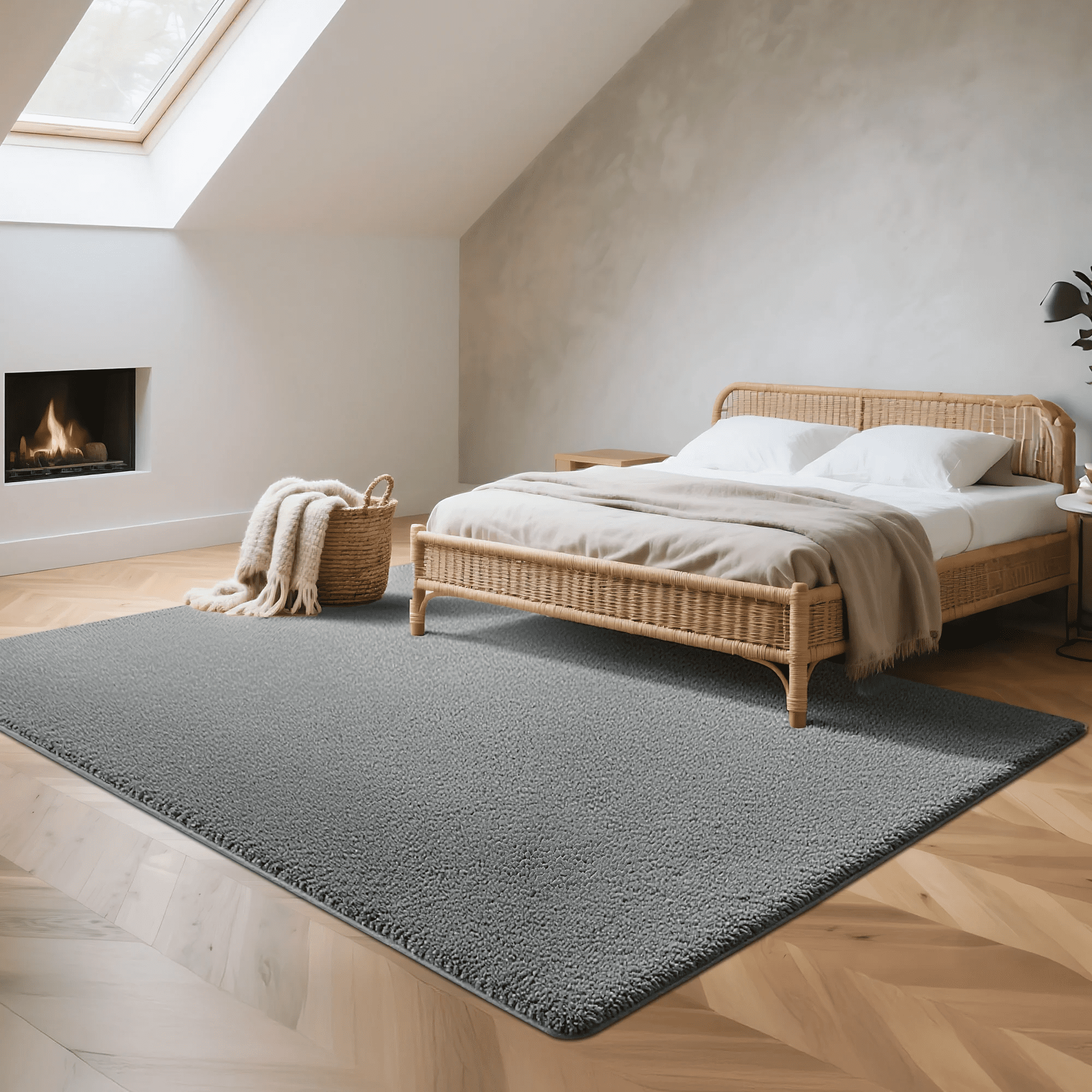 UNTIMATY Soft Low Pile Area Rug, 5' x 8' Modern Area Rugs for Living Room Bedroom Carpet, Gray